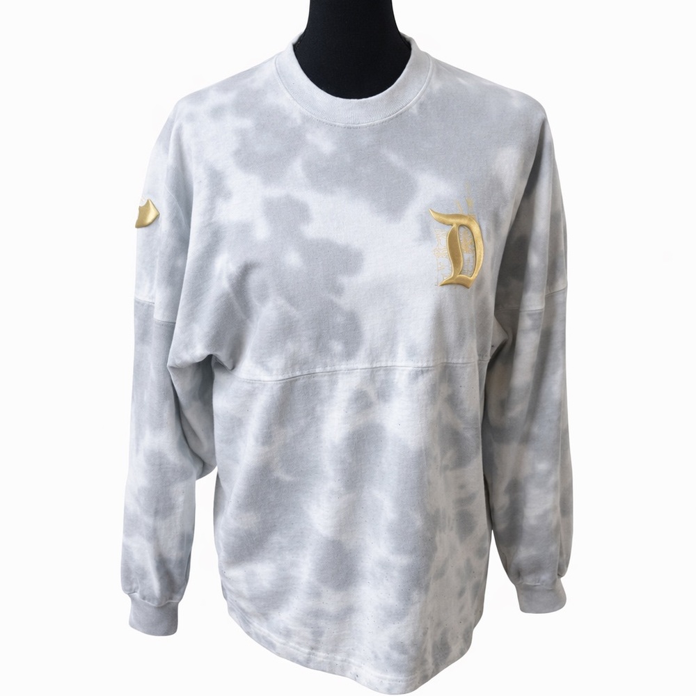Disney Gold “D” Tie-Dye Crewneck Sweatshirt | Disneyland Spirit Style
